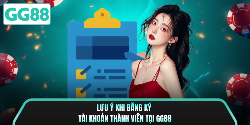 Lưu ý khi đăng ký tài khoản thành viên tại GG88